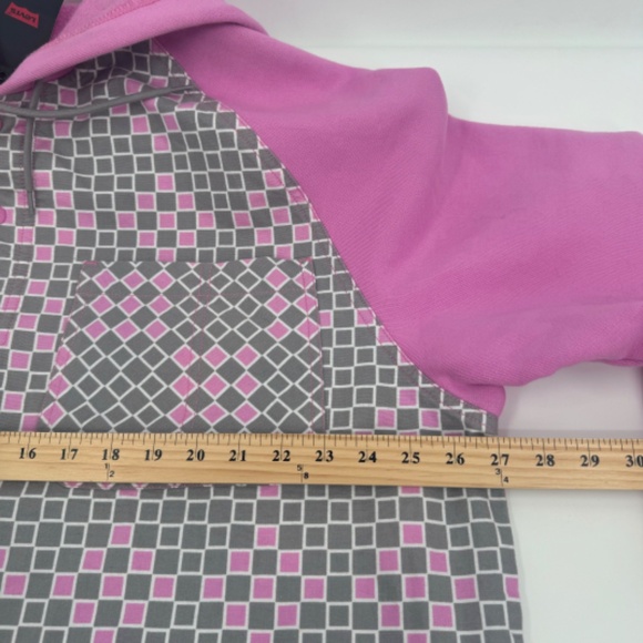Levis Hoodie Men Large NEW Pink Gray Checker Pullover Skateboarding Sweatshirt - Picture 10 of 11